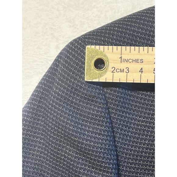 Vintage Hart Schaffner Marx 42L Blue Black Textured Blazer Sport Coat Jacket - Picture 9 of 14